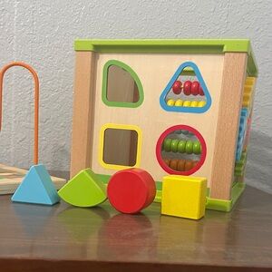 Colorful Wooden Activity Cube for Kids
